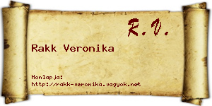 Rakk Veronika névjegykártya