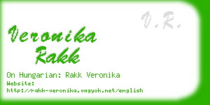 veronika rakk business card